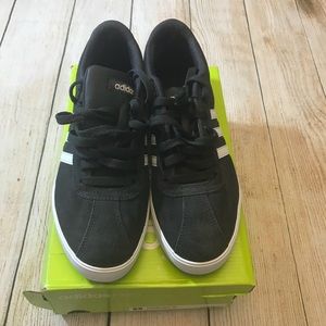 Adidas NEO courtset dark gray white Sz 8